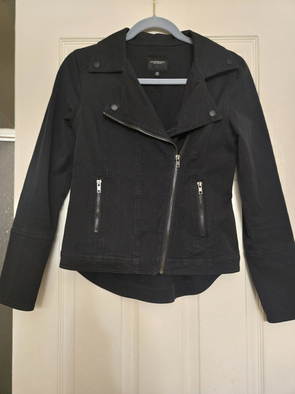 Black Asymmetric Zip Moto Jacket